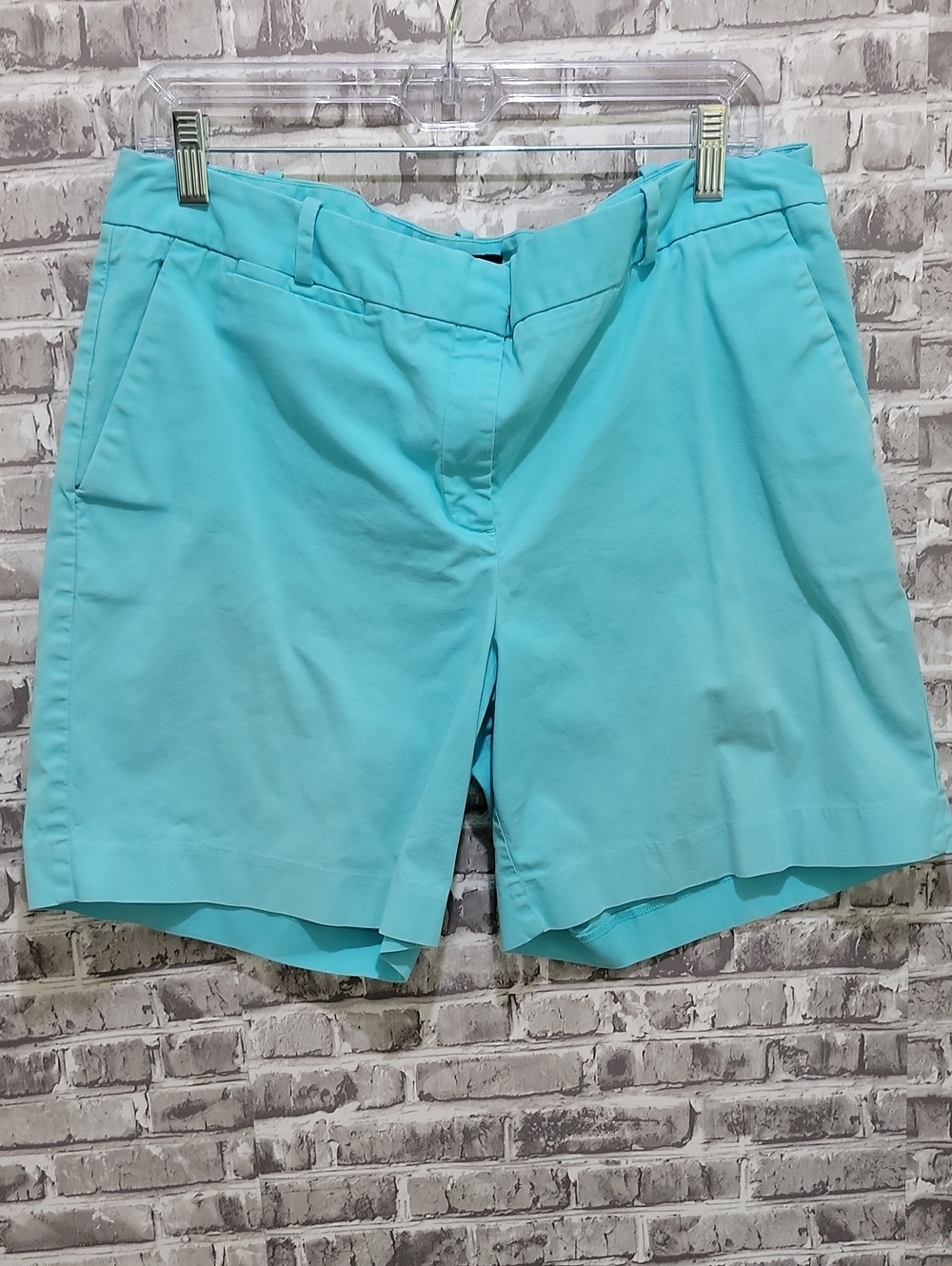 Talbots 100% Cotton Turquoise Bermuda Shorts Womens 14, Coastal Grandma
